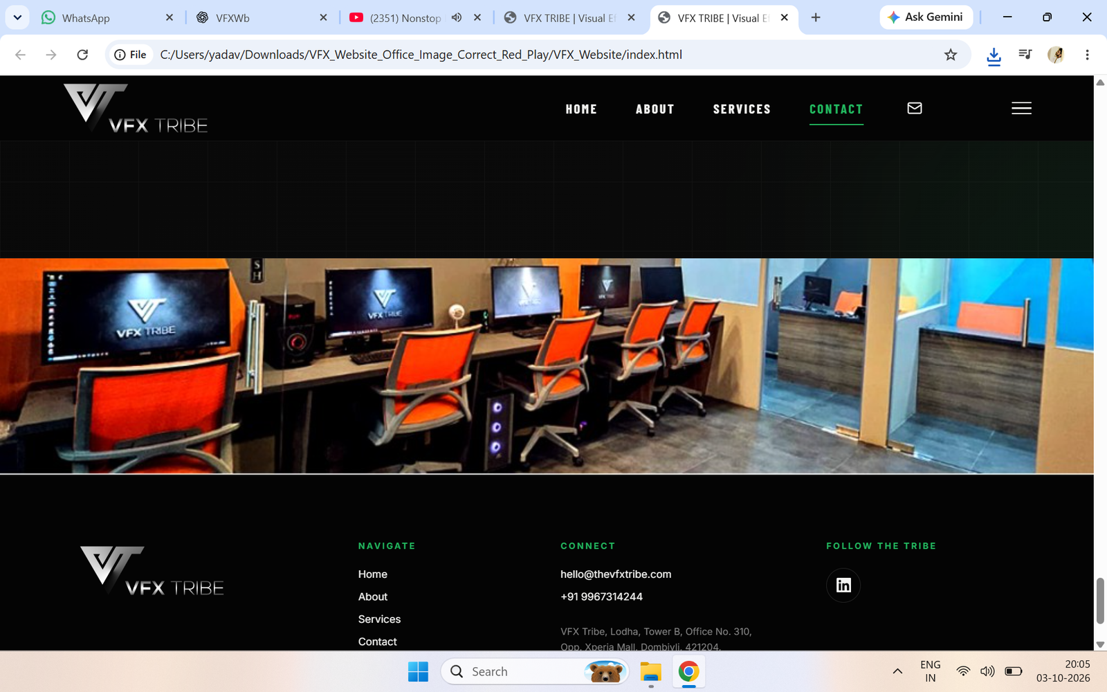 VFX Tribe studio workspace 1
